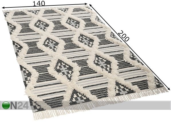 Matto Vintage Cozy Kelim 140x200cm mitat