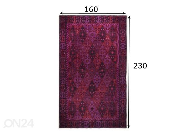 Matto Vintage Kelim Colors 160x230 cm mitat