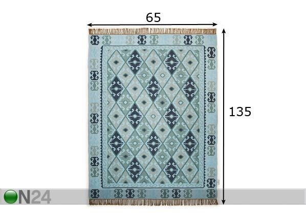 Matto VINTAGE KELIM COLORS 65x135 cm mitat
