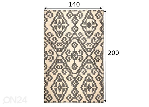 Matto VINTAGE LARGE PATTERN 140x200 cm mitat