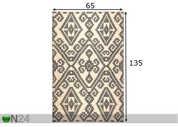Matto VINTAGE LARGE PATTERN 65x135 cm mitat