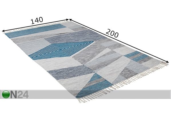 Matto Vintage Modern Kelim 140x200 cm mitat