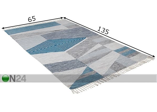 Matto Vintage Modern Kelim 65x135cm mitat