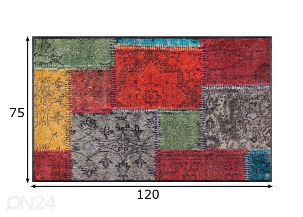 Matto Vintage Patches 75x120 cm mitat