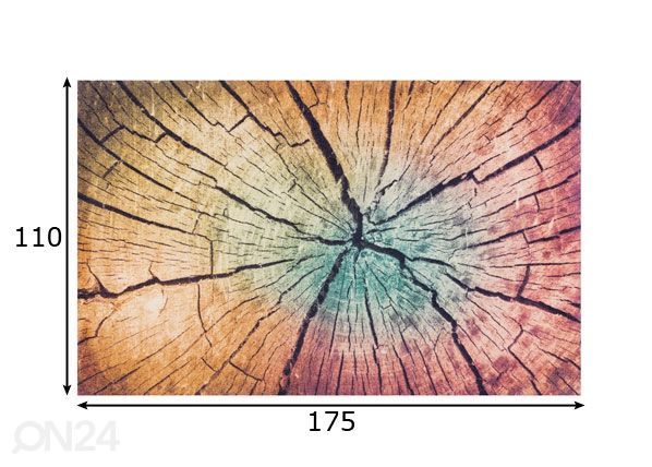 Matto WOOD LAND 110x175 cm mitat
