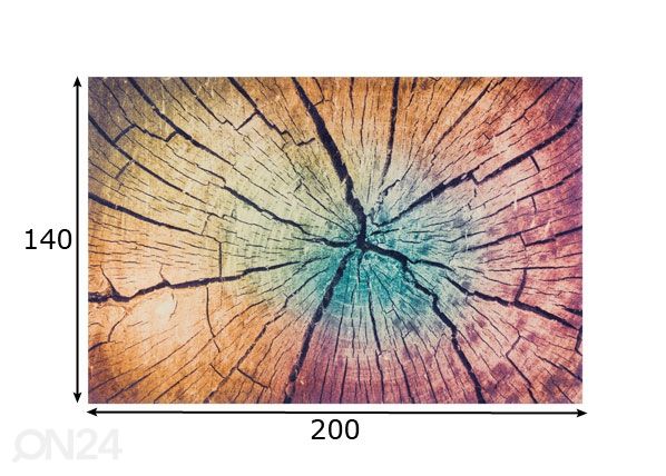 Matto WOOD LAND 140x200 cm mitat
