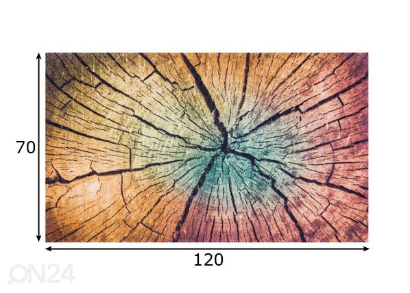 Matto WOOD LAND 70x120 cm mitat