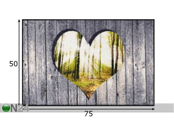 Matto WOODEN WALL 50x75 cm mitat