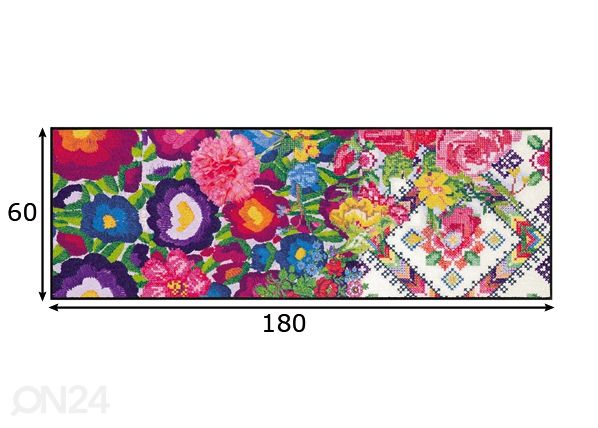 Matto YUCATAN BEACH 60x180 cm mitat