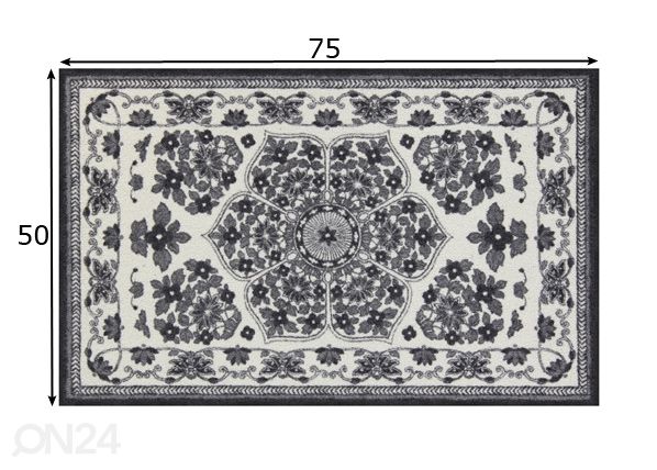 Matto Zimra grey 50x75 cm mitat