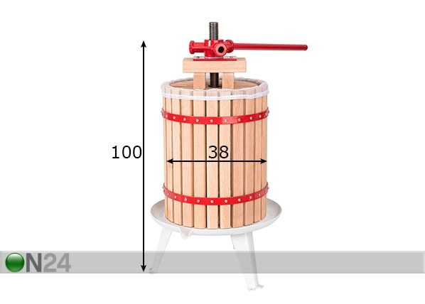 Mehupuristin 30 L mitat