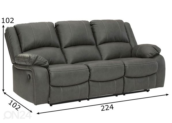 Mekanismisohva 3-istuttava mitat