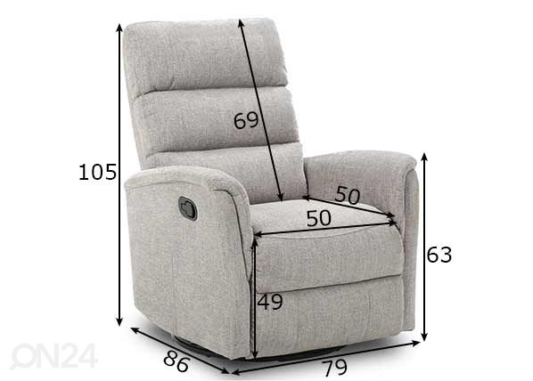 Mekanismituoli Barclay Recliner mitat