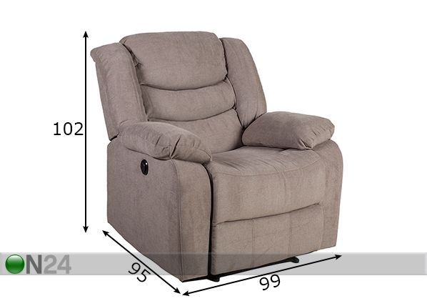 Mekanismituoli Cyrus Recliner mitat