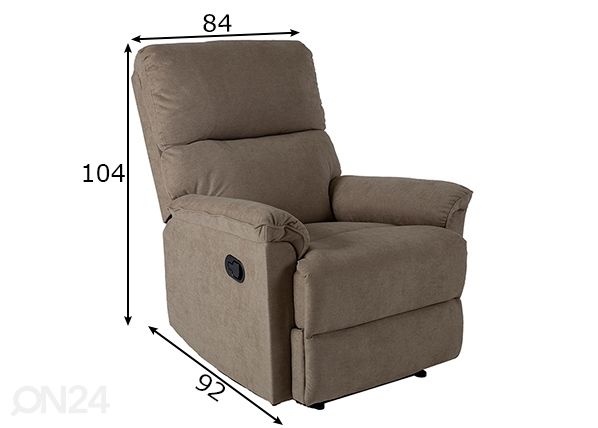 Mekanismituoli Gustav Recliner mitat