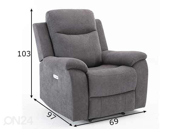 Mekanismituoli Milo Recliner mitat