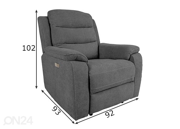 Mekanismituoli Mimi Recliner mitat