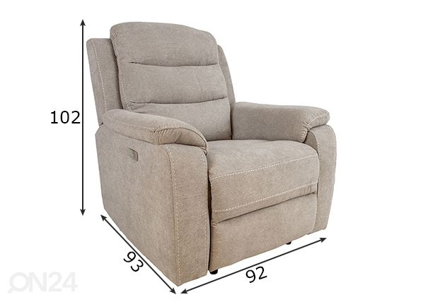 Mekanismituoli Mimi Recliner mitat