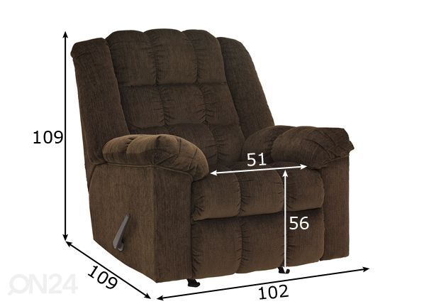 Mekanismituoli recliner mitat