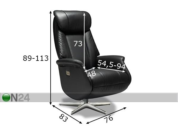 Mekanismituoli recliner Bonanza mitat