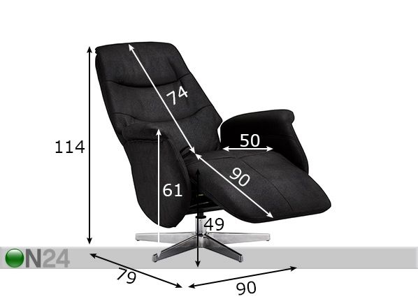 Mekanismituoli recliner Delta mitat
