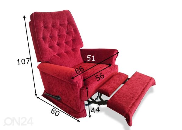 Mekanismituoli recliner Lincoln mitat