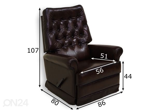 Mekanismituoli recliner Lincoln mitat