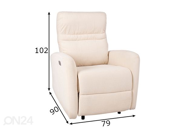 Mekanismituoli Sahara Recliner mitat
