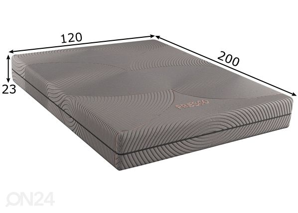 Memory Foam patja 120x200 cm mitat