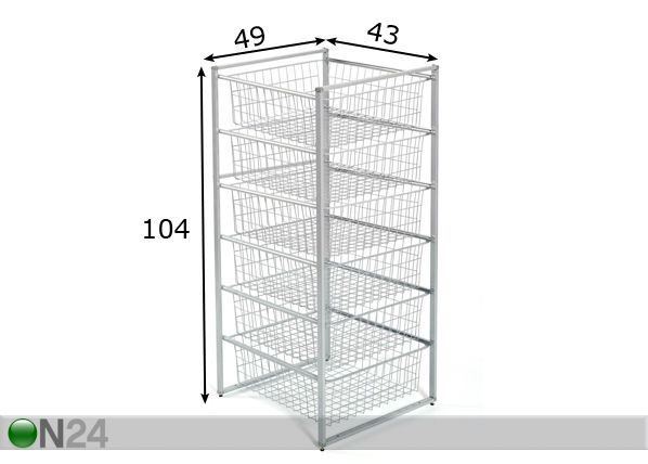Metallikorit, 6 kpl mitat