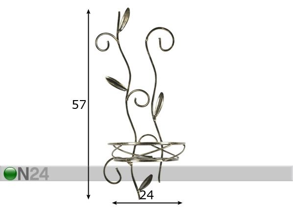 Metallinen kukkateline seinälle mitat