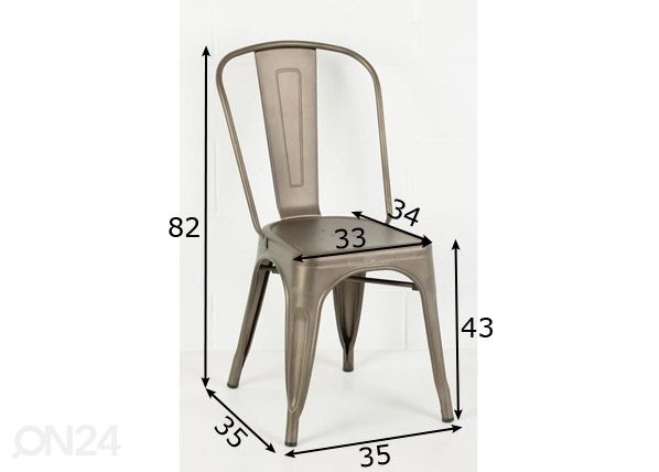 Metallinen tuoli mitat