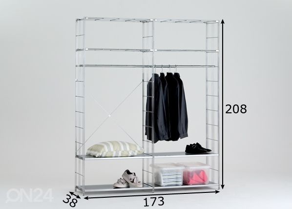 Metallinen vaatenaulakko mitat