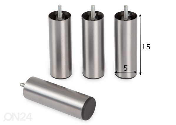 Metalliset sängynjalat h15, 4 kpl mitat