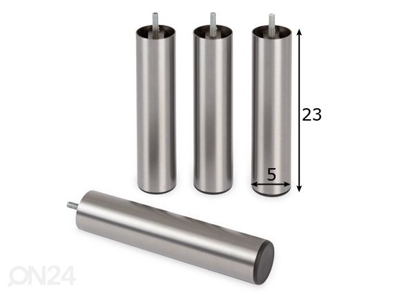 Metalliset sängynjalat h23, 4 kpl mitat