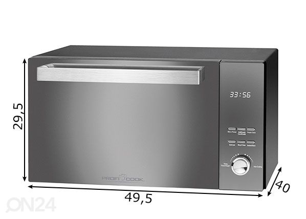 Mikroaaltouuni ProfiCook mitat