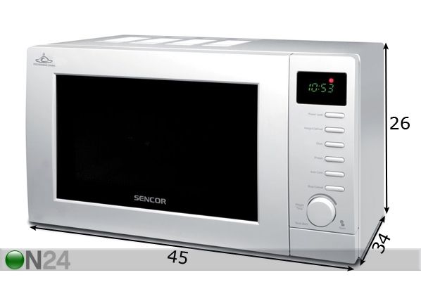 Mikroaaltouuni Sencor 17L mitat