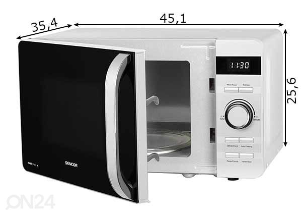 Mikroaaltouuni Sencor SMW5017WH mitat