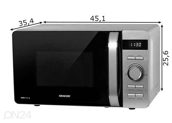 Mikroaaltouuni Sencor SMW5217SL mitat