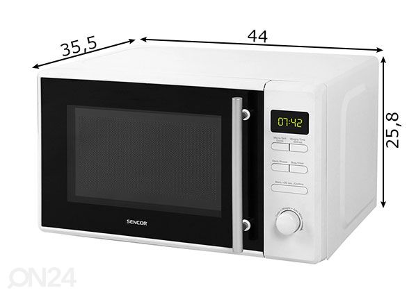 Mikroaaltouuni Sencor SMW5220 mitat