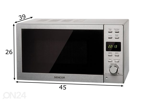 Mikroaaltouuni Sencor SMW6022 mitat