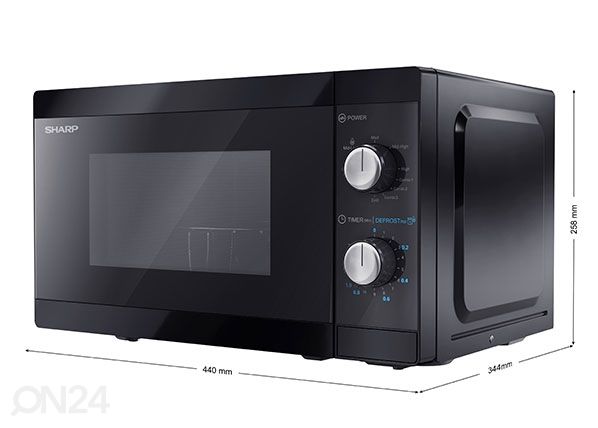 Mikroaaltouuni Sharp + grilli mitat