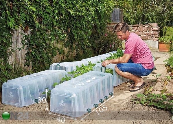 Minikasvihuone-tunneli SUNNY 105 cm mitat