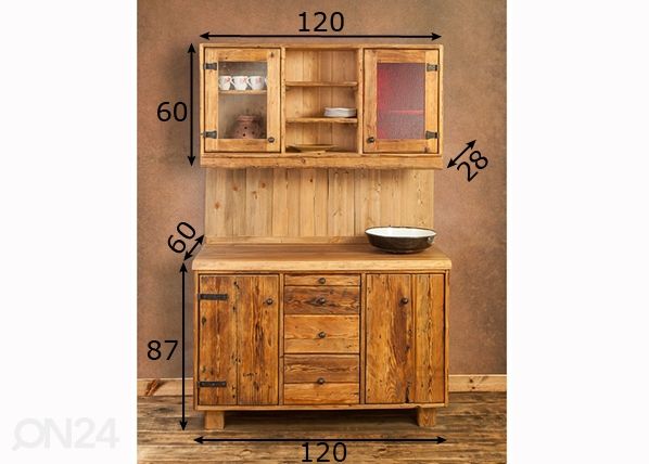 Minikeittiö 120 cm mitat