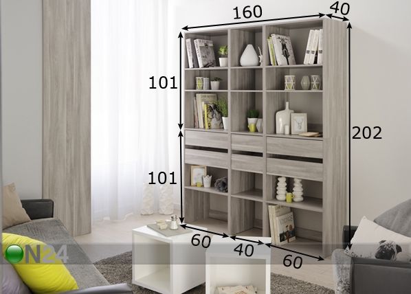 Moduulihylly EASY DRESS mitat