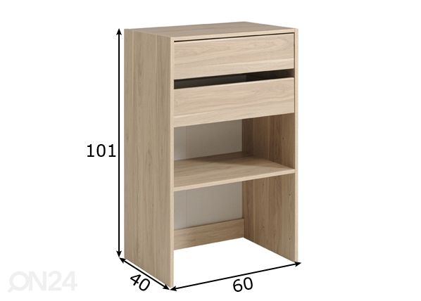 Moduulihylly laatikoilla EASY DRESS 60 cm mitat
