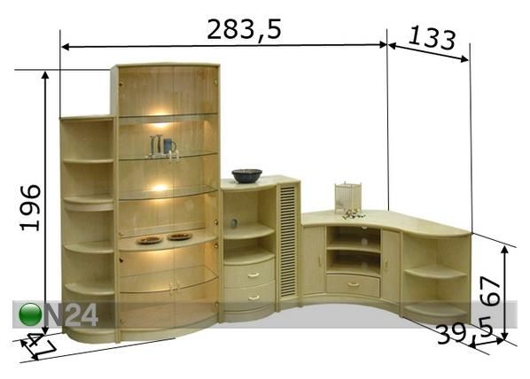 Moduulihylly TIMANTTI mitat