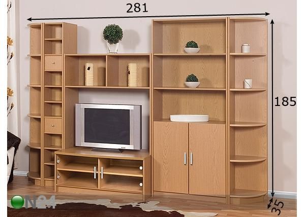 Moduulihyllystö TÄHTI K44 mitat