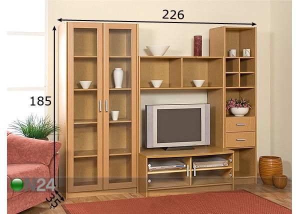 Moduulihyllystö TÄHTI K45 mitat