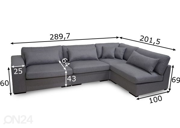 Moduulisohva Comforto mitat
